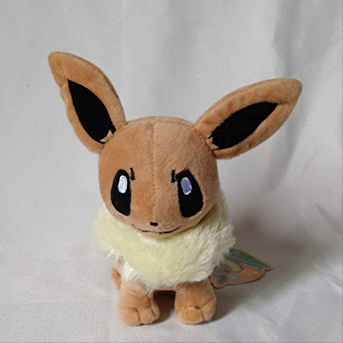 ksovvoo Decoración de la muñeca de Juguete de Felpa Suave Linda 20cm Juguetes de Peluche Pokémon Eevee Animado de la muñeca de la película de Anime de televisión de Peluche de Juguete muñeca Suave de