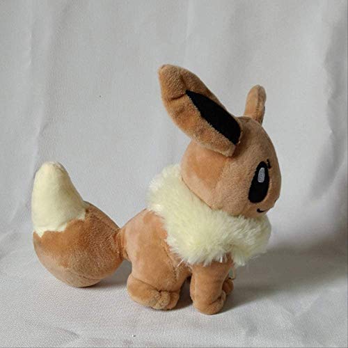 ksovvoo Decoración de la muñeca de Juguete de Felpa Suave Linda 20cm Juguetes de Peluche Pokémon Eevee Animado de la muñeca de la película de Anime de televisión de Peluche de Juguete muñeca Suave de