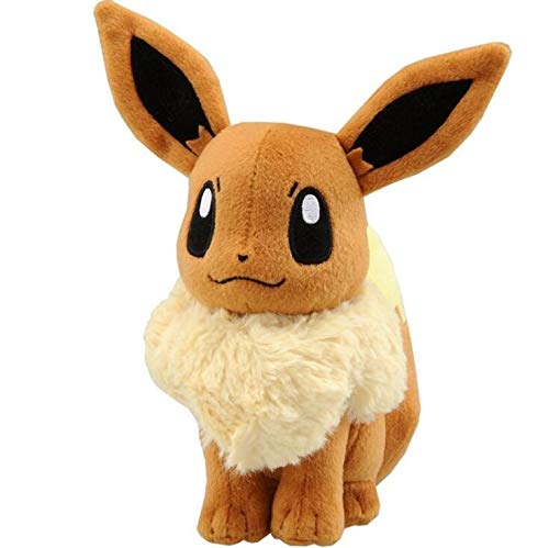 ksovvoo Decoración de la muñeca de Juguete de Felpa Suave Linda 20cm Juguetes de Peluche Pokémon Eevee Animado de la muñeca de la película de Anime de televisión de Peluche de Juguete muñeca Suave de