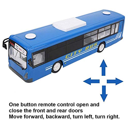 Ksovvoo RC CAR 1:20 Scale City Bus Modelo 2.4G Control remoto Bus City Express Bus, con las luces delanteras de la puerta del control remoto y las señales de giro a la izquierda y derecha para niños r