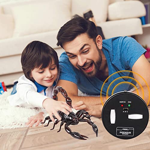 Ksruee Scorpion Robot Toy - Control Remoto Scorpion Infrarrojos Broma de Juguete Tricky Animal Model Scary Bugs Favores de Fiesta para niños y Adultos Entretenimiento