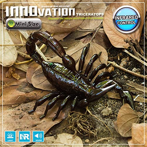 Ksruee Scorpion Robot Toy - Control Remoto Scorpion Infrarrojos Broma de Juguete Tricky Animal Model Scary Bugs Favores de Fiesta para niños y Adultos Entretenimiento