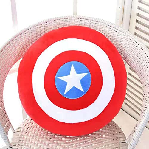 Ktimor Cojín Escudo Capitán América, Escudo Capitán América Marvel, Cojines y Almohadas Suaves y mullidos, Juguetes para el hogar Regalo de cumpleaños