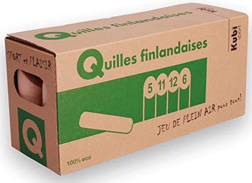 Kubi Sport Quilles Finlandesas - Juego de bolos de madera