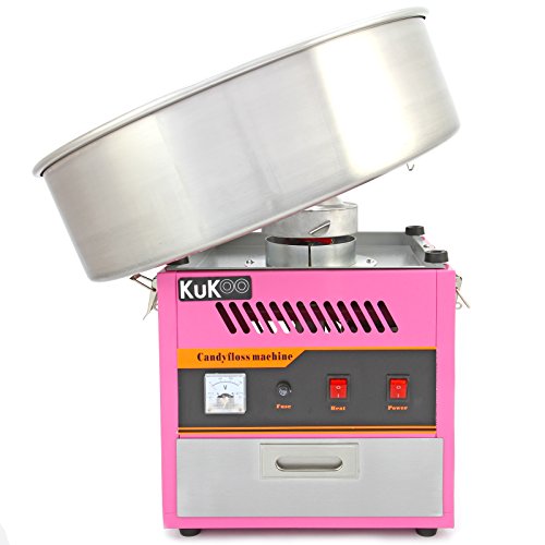 KUKOO Máquina de Algodón de Azúcar Acero Inoxidable Máquina Eléctrica para Hacer Algodón de Azúcar Cotton Candy Machine Commercial