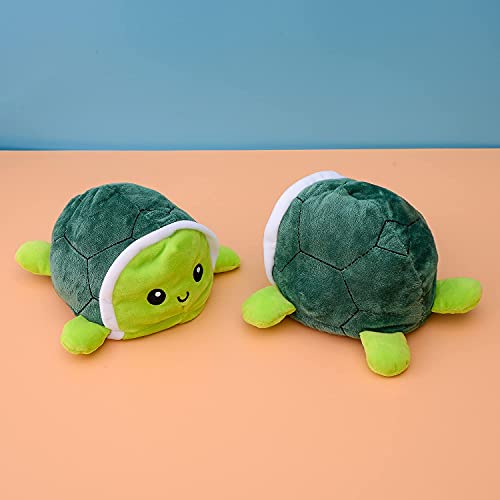 KUNSTIFY Tortuga de peluche para niñas, mujeres y niños, para expresar el humor, regalo para novia, tortuga verde