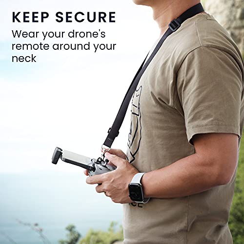 kwmobile Lanyard para Mando a Distancia de dron - Correa anticaida con Soporte y mosquetón Compatible con dji Mavic Mini 2 / Air 2/2S