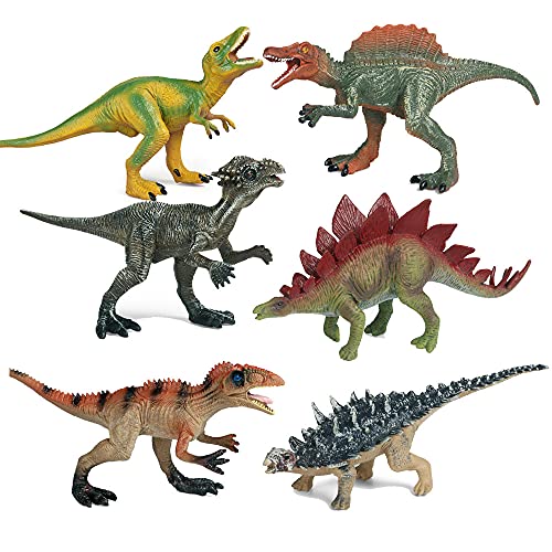 L-Y Juguetes De Modelos De Dinosaurios Pequeños De 15 Cm, Tyrannosaurus Indominus Rex Triceratops Brontosaurus 7 Estilos De Juguetes De Modelo De Dinosaurio, Figura De Acción De PVC De Plástico, Jugue