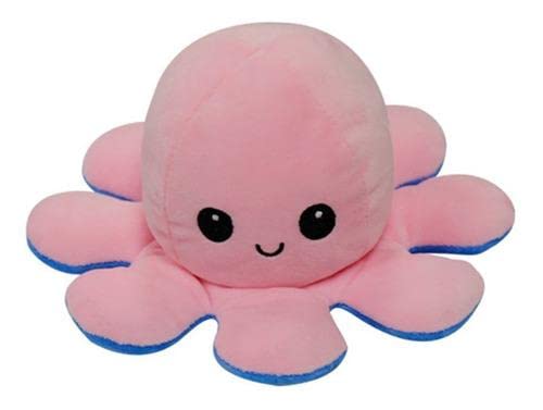 La Cosa Tiene Tela Pulpo Reversible Peluche, Pulpo de Doble Cara, Pulpo Sonriente y Triste, Esponjoso, Blandito y Cariñoso.