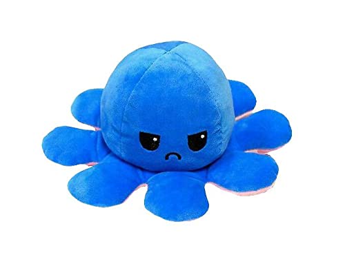 La Cosa Tiene Tela Pulpo Reversible Peluche, Pulpo de Doble Cara, Pulpo Sonriente y Triste, Esponjoso, Blandito y Cariñoso.