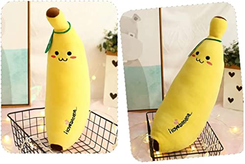 LAARNT Peluche De Plátano Amarillo Linda Muñeca Banana Suave Y Confortable Cojín Almohada Banana Regalos para Niños Decoración Hogareña 30CM