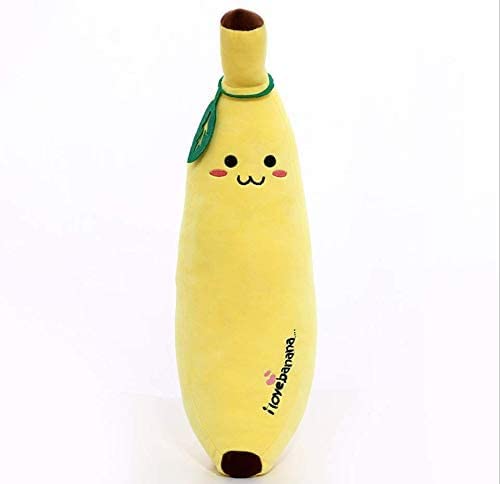 LAARNT Peluche De Plátano Amarillo Linda Muñeca Banana Suave Y Confortable Cojín Almohada Banana Regalos para Niños Decoración Hogareña 30CM