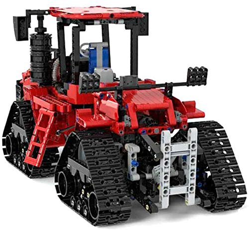 LAKIOMZ Modelo de bloque de construcción de tractor de granja 1566 piezas Moc DIY 1:17 Heavy Track Tractor Assemble Ladrillos Modelo Compatible con Lego Technic (versión dinámica, 35 x 15 x 18 cm)