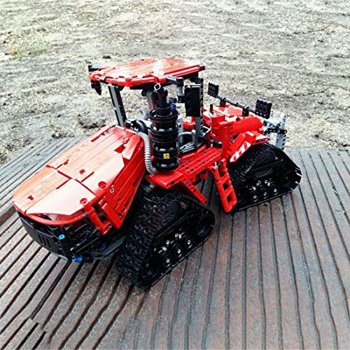 LAKIOMZ Modelo de bloque de construcción de tractor de granja 1566 piezas Moc DIY 1:17 Heavy Track Tractor Assemble Ladrillos Modelo Compatible con Lego Technic (versión dinámica, 35 x 15 x 18 cm)