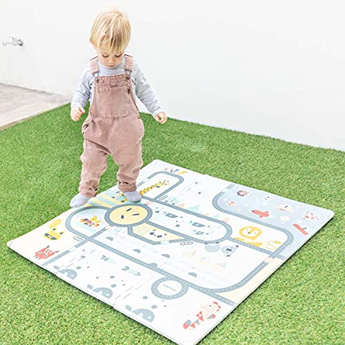 Lalaloom, Explorer Mat Alfombra Cuadrada de Espuma EVA con diseño Puzzle, Color Tonos Pastel