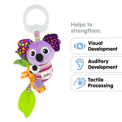 LAMAZE Mini Clip and Go Koala Juguete de bebé, con Clip en el Cochecito de bebé y Juguete de Cochecito, Juguete sensorial para bebés niños y niñas de 0 a 6 Meses