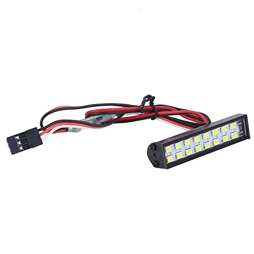 Lámpara de techo RC, Lámpara de techo de coche RC, Luz LED de RC, 16 perlas de lámpara Lámpara de techo de coche RC RC Crawler Barra de luces LED universal Longitud de accesorio 55 mm para múltiples m