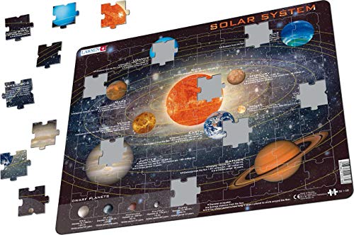 Larsen SS1 Sistema Solar, edición en Inglés, Puzzle de Marco con 70 Piezas