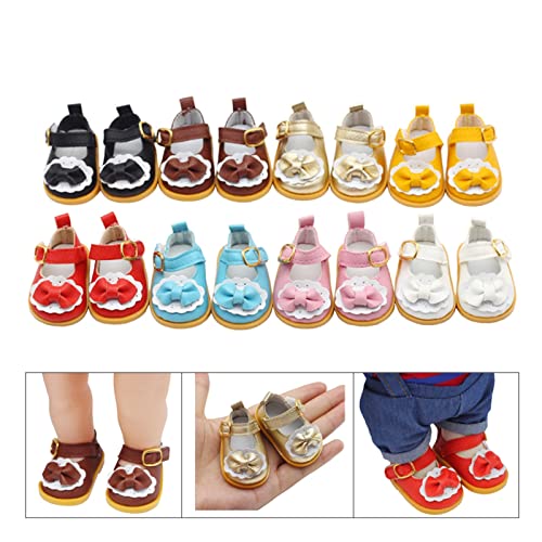 Las zapatillas de cuero de muñeca de 5,4 cm son adecuadas for una muñeca de 14.5 pulgadas y 15/20 cm de peluche Exo Muñecas muñecas rusas zapatos de juguete accesorios muñeca ropa tienda ventana muñec