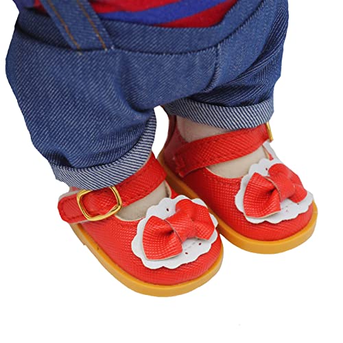 Las zapatillas de cuero de muñeca de 5,4 cm son adecuadas for una muñeca de 14.5 pulgadas y 15/20 cm de peluche Exo Muñecas muñecas rusas zapatos de juguete accesorios muñeca ropa tienda ventana muñec