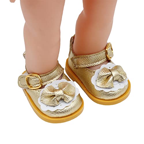 Las zapatillas de cuero de muñeca de 5,4 cm son adecuadas for una muñeca de 14.5 pulgadas y 15/20 cm de peluche Exo Muñecas muñecas rusas zapatos de juguete accesorios muñeca ropa tienda ventana muñec