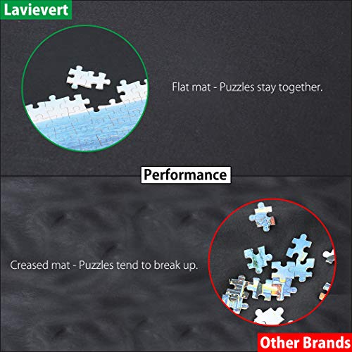 Lavievert Black Felt Mat for Puzzle Storage Puzzles Saver, Long Box Package, No Folded Creases, Environmentally Friendly by Lavievert