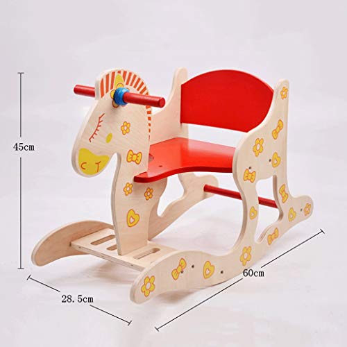 LCSHAN Caballo Mecedora Educación Infantil de la Primera Infancia niños de Madera Caballo de Madera Mecedora del Caballo Silla Mecedora bebé Juguete Gran Regalo de cumpleaños