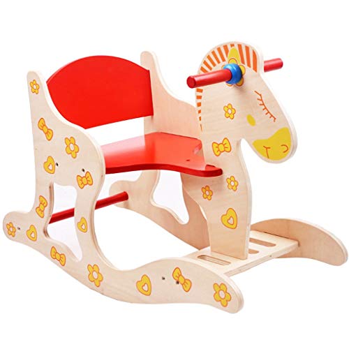 LCSHAN Caballo Mecedora Educación Infantil de la Primera Infancia niños de Madera Caballo de Madera Mecedora del Caballo Silla Mecedora bebé Juguete Gran Regalo de cumpleaños