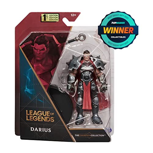 League of Legends, Figura Coleccionable de Darius de 4 Pulgadas con Detalles Premium y Accesorio de Hacha, colección The Champion y Grado de coleccionista, Edades de 12 años en adelante