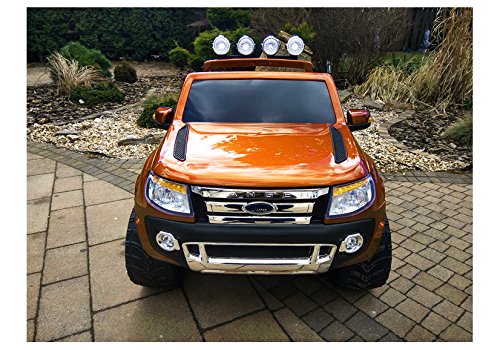 LEAN TOYS Coche Infantil Ford Ranger 12V 2 Motores 45W - Naranja