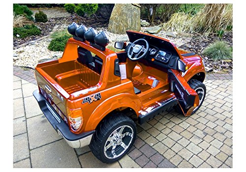 LEAN TOYS Coche Infantil Ford Ranger 12V 2 Motores 45W - Naranja