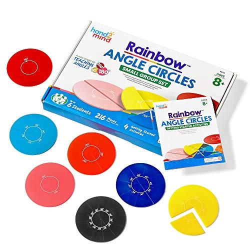 Learning Resources 91049 - Juego de 6 Sets de círculos con ángulos Rainbow de los Colores del Arcoiris (Rainbow)