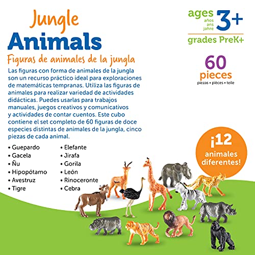 Learning Resources- Figuras de Animales de la Jungla, Color (LER0697)