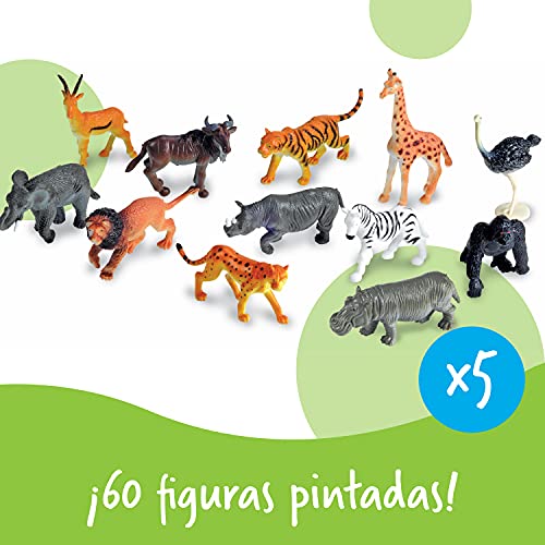 Learning Resources- Figuras de Animales de la Jungla, Color (LER0697)