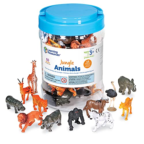 Learning Resources- Figuras de Animales de la Jungla, Color (LER0697)