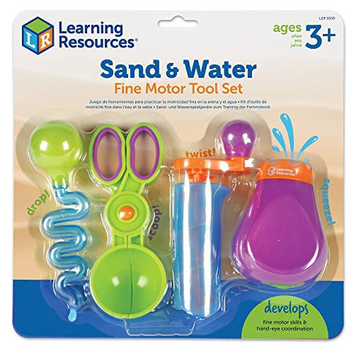 Learning Resources- Set de Herramientas para desarrollar Las Habilidades motoras Finas Jugando en el Agua y en la Arena, Color (LER5559)