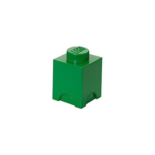 Lego 40011734 - Caja en forma de bloque de lego 1, color verde [importado de Alemania]