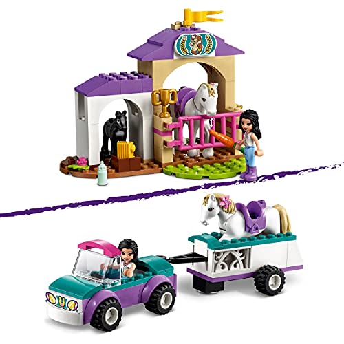 LEGO 41441 Friends Entrenamiento y Remolque Ecuestre + Friends 41439 Peluquería Felina Móvil Coche de Juguete para Niños +