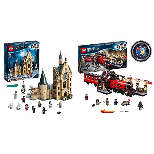 LEGO Harry Potter - Torre del Reloj de Hogwarts, Set de Construcción Compatible con los Sets del Sauce Boxeador y el Gran Comedor + Harry Potter - Hogwarts Express, Tren de Juguete y Andén 9 y 3/4