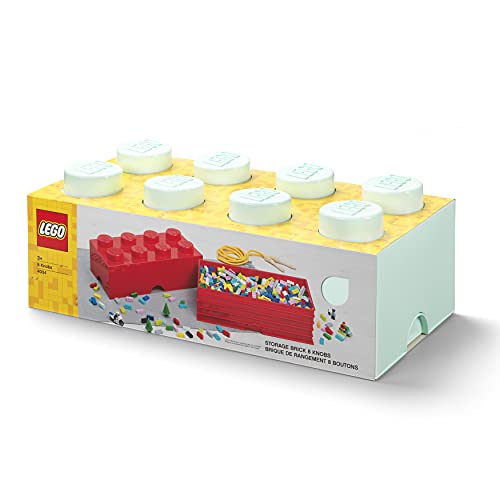 LEGO Ladrillo de almacenamiento de 8 espigas, caja de almacenaje apilable, 12 l, Verde menta, color, one size (40041742)