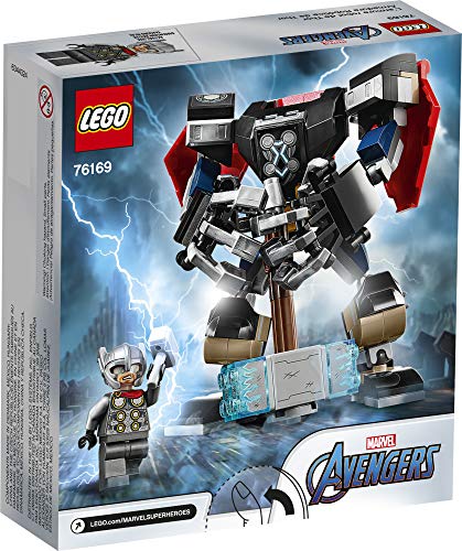 LEGO Marvel Avengers Classic Thor Mech Armor 76169 Cool Thor Hammer Playset; Superhero Building Toy for Kids, New 2020 (139 Pieces)