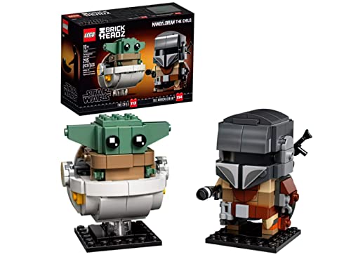 Lego Star Wars Bundle BrickHeadz The Child & Mandalorian 75317 / Trouble on Tatooine 75299 / Battle Pack Shock Troopers and Speeder Bike Building Kit 75267 - Juego de juguetes