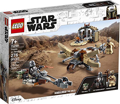 LEGO Star Wars: The Mandalorian Trouble on Tatooine 75299 Impresionante kit de construcción de juguetes para niños con el niño, nuevo 2021 (276 piezas)