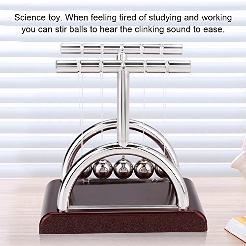 LeKu Balance Balls Toy - Newton's Cradle Steel Balance Ball Física Ciencia Péndulo Escritorio Divertido Juguete de Regalo