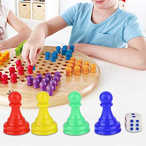 LeKu Game Chessman - Juego de Dados de ajedrez de plástico de Colores para Accesorios de Juegos de Cartas de Mesa