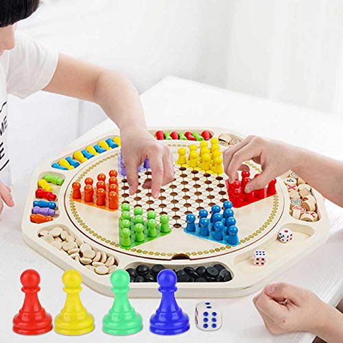 LeKu Game Chessman - Juego de Dados de ajedrez de plástico de Colores para Accesorios de Juegos de Cartas de Mesa