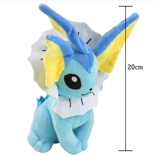 LETANG ASDF Peluche de pie de juguete de peluche Sylveon Umbreon Eevee Espeon Vaporeon Flareon Cuddly Toy Soft Dolls Regalo para niños (Water yibei, 20 cm)