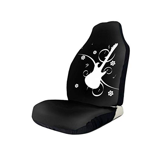 Lewiuzr Guitarra Musical Notes-1 Funda de Asiento Protector 1 Uds Ajuste Universal para la mayoría de los Camiones SUV, etc.