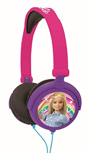 Lexibook Barbie, Auriculares estéreo, potencia apta para niños, plegable y ajustable, rosa, HP010BB