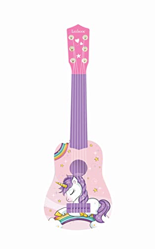 Lexibook Unicornio-Mi Primera Guitarra, 6 Cuerdas, 53 cm de Largo, Juguete niña a Partir de 3 años (K200UNI), color rosa (1)